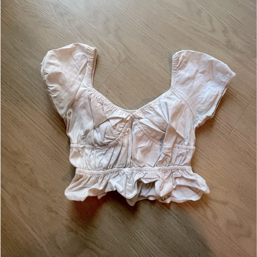 White Ruffled Shirt - Picture 1 of 2